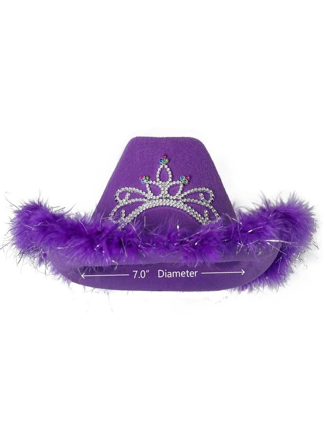 Funny World Purple Cowgirl Hat Cowboy Hat with Bandana, One Size, Purple - Image 3